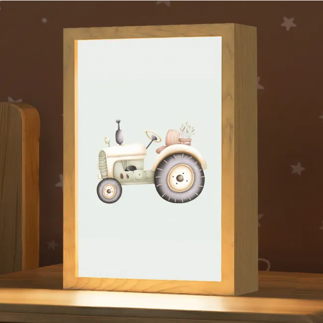 Kids’ Night Light - Vintage - Tractor - Pastel