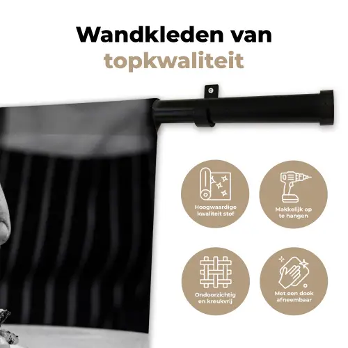 Chef - Garnering - Gerecht Wandkleed katoen klein -sfeer2
