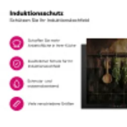 Keukengerei - Rustiek - Tegels - Kruiden Inductie beschermer vinyl 3mm klein -zzzzzzz-lf-ups