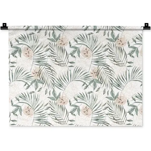 Boho - Jungle - Bloemen - Bladeren Wandkleed katoen klein -zz3d