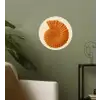 Schelp - Oranje - Ribbels Wandcirkel behangsticker klein -sfeer2