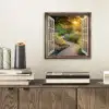 Doorkijk - Bloemen - Natuur - Zon - Pad aluminium wit klein -sfeer1