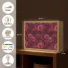Dahlias - Bloemen - Rood Light Box met batterij (Wandlamp) middel 907 -USP_websiteoverzichtNL