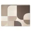 Geometrisch - Geweven structuur - Modern muismat rubber klein -3d