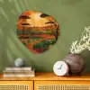 Landschap - Afrikaans - Zon Wandcirkel Organisch Forex 3mm klein -sfeer2