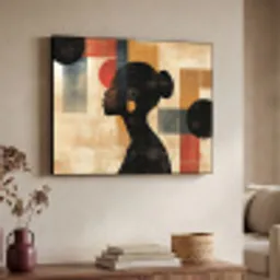 Zijaanzicht - Vrouw - Vormen Textielframe - compleet frame klein -sfeer3