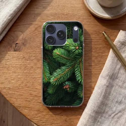 Sparrentakken - Knoppen - Naalden - Groen Telefoonhoesje iPhone 17 Pro klein -sfeer1