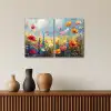Bloemen - Lente - Kleurrijk - Zomers Canvas - Meerluiken 2 luik klein -sfeer3