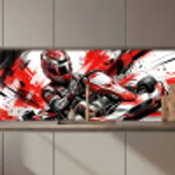 Kart - Coureur - Snelheid - Rood keuken achterwand 2 middel zz_3dshopping