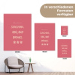 BBQ - Quote - Roze - Zomer tuinposter los doek klein -Xsfeer9_DE