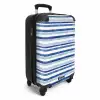 Strepen patroon blauw NBS - Handbagage koffer - Kinderen Unisex middel -productfoto_3d