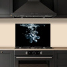 Blauwe bessen - Fruit - bes - Stilleven - Water - Zwart keuken achterwand spatscherm klein -sfeer1