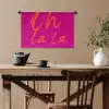Oh la la - Oranje - Roze Wandkleed katoen klein -sfeer6
