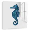 Zeepaardje - Staart - Blauw plexiglas 5mm klein -zzzproduct_nieuw