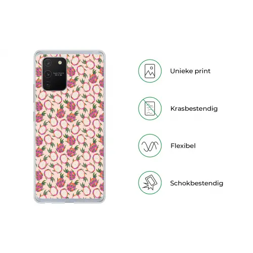 Drakenfruit - Patroon - Roze Telefoonhoesje Samsung Galaxy S10 Lite klein 364 -specsS10Lite