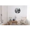 Hut - Grijs - Bergen - Mistig Wandcirkel aluminium klein -woonkamer