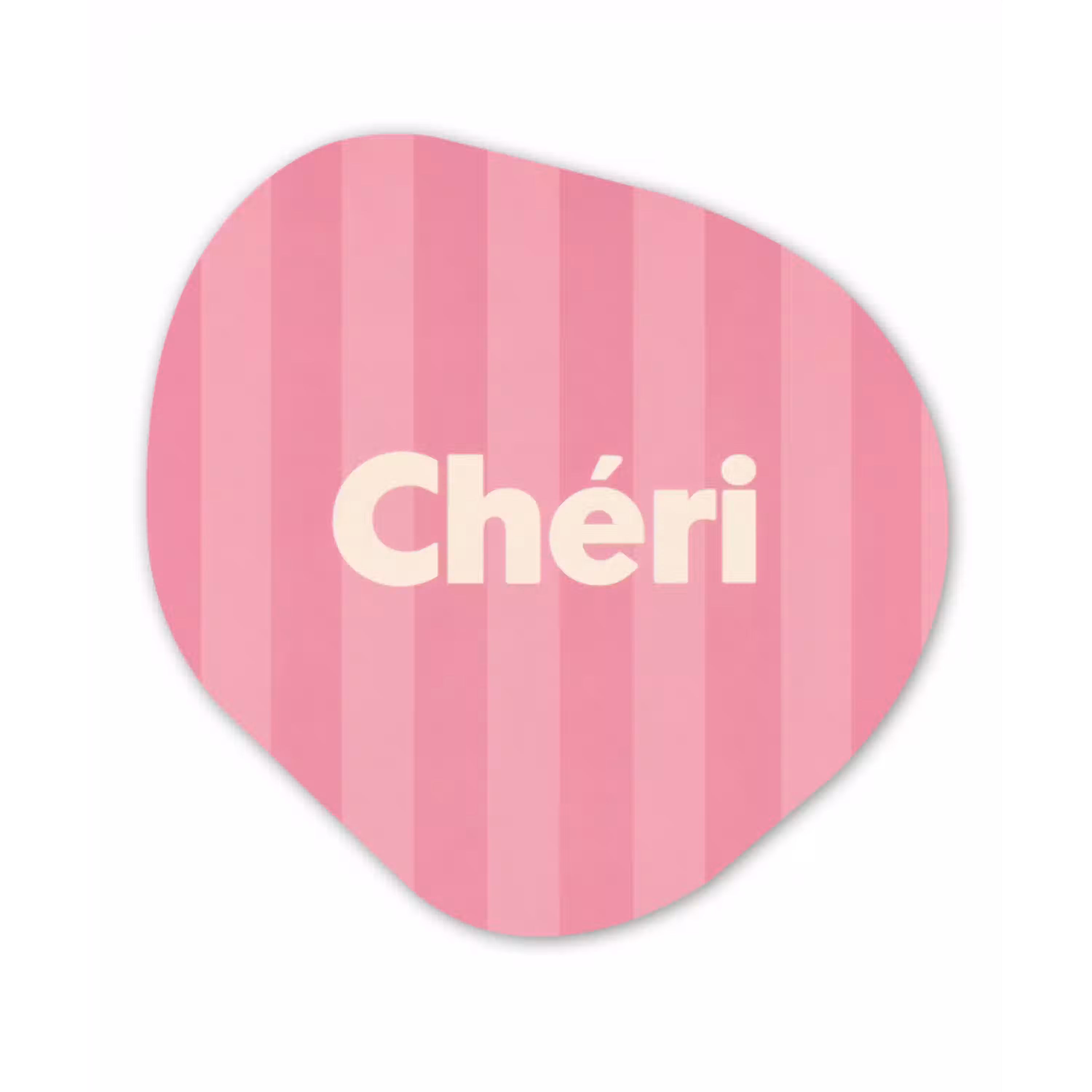 Gestreept - Roze - Chéri Wandcirkel Organisch Forex 3mm klein -3d