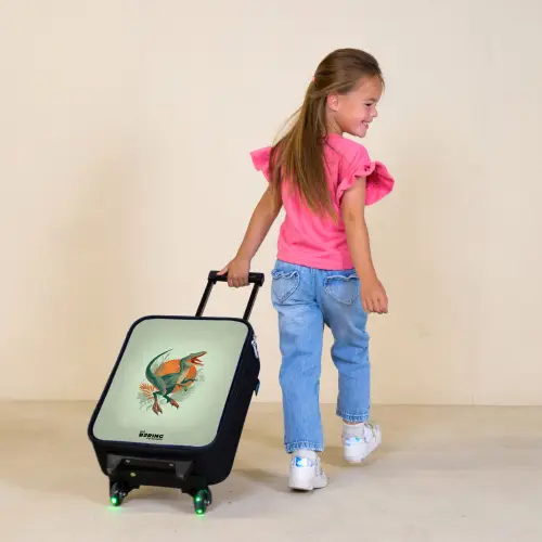 Dier - Dino - Natuur Kinderkoffer - Zwart klein -sfeer1