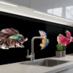 Vissen - Kleurrijk - Dieren keuken achterwand 2 middel -3d_schuin