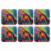 Koraal - Schildpad - Abstract - Water onderzetter kurk middel -3d