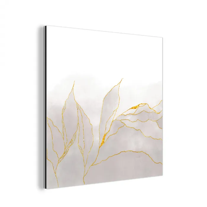 Marmerlook - Grijs - Goud - Chic - Marmer aluminium wit klein -3d