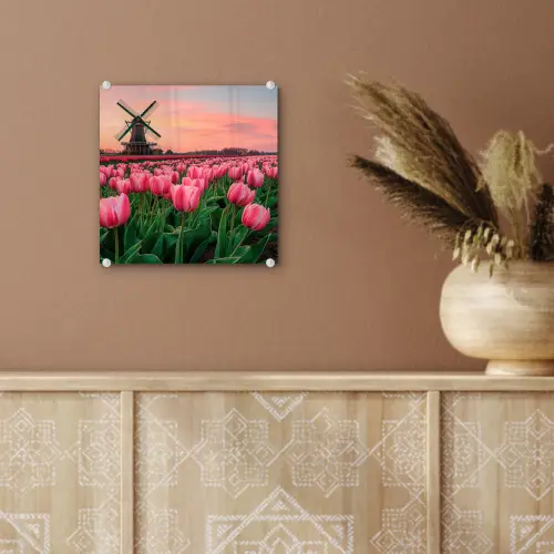 Tulpen - Molen - Nederland plexiglas 5mm klein -sfeer5