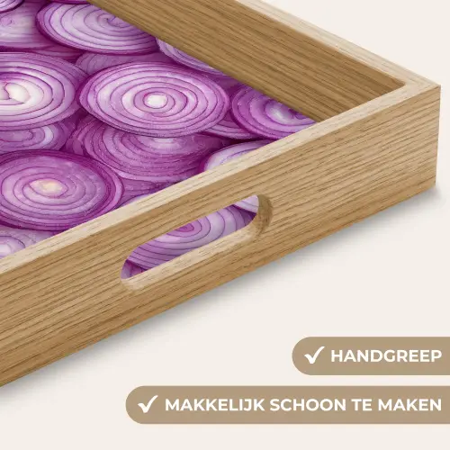 Paars - Uien - Close up Dienblad Rechthoek middel -USP_HandgreepNL
