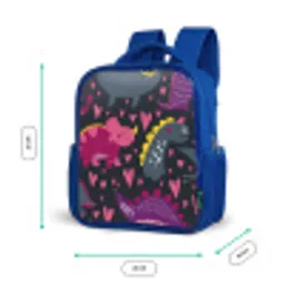 Dinosaurus - Kind - Patronen - Roze - Meisjes Kinderrugzak - Blauw middel -productfoto_formaten