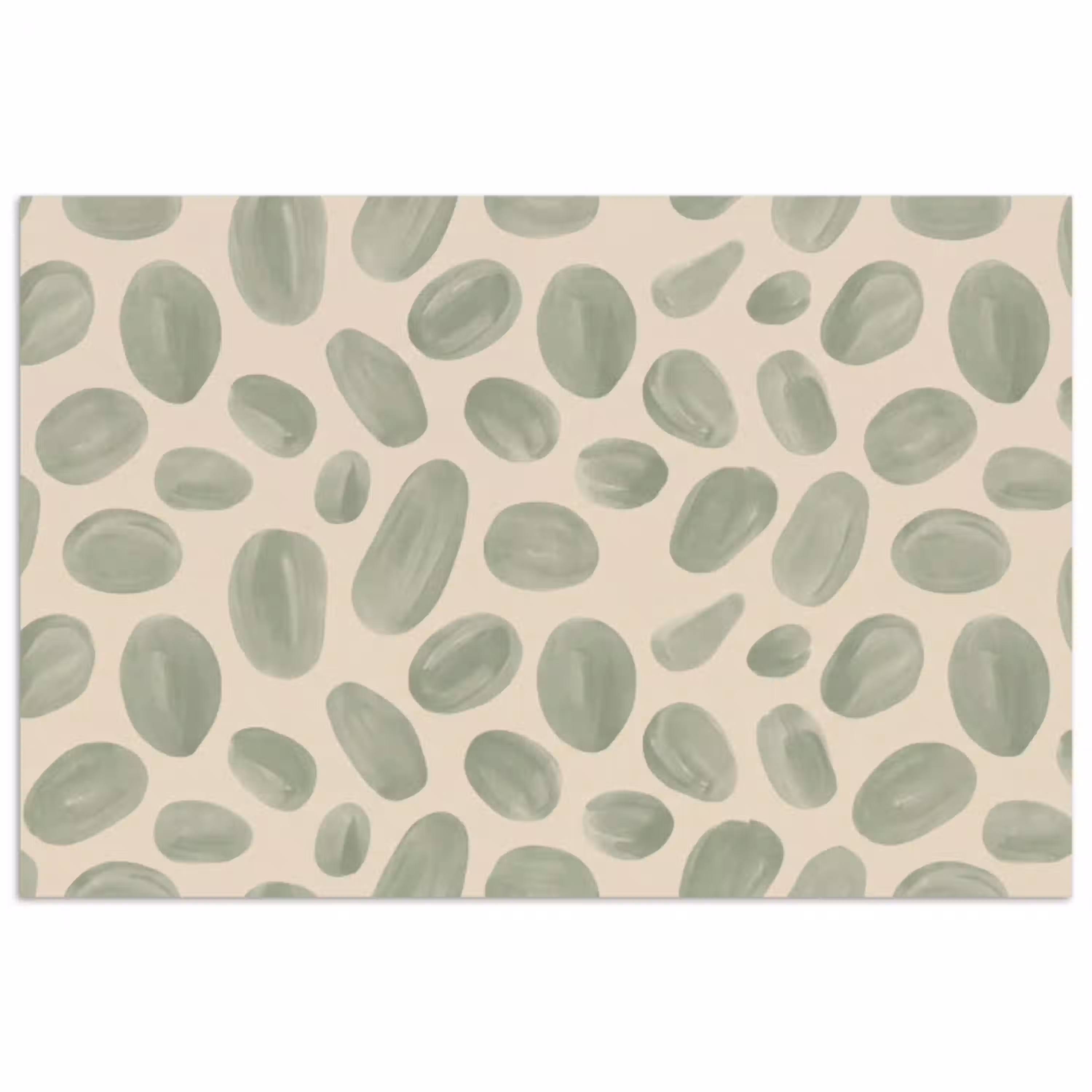 Abstract - Patroon - Organisch - Groen - Modern poster papier klein -3d