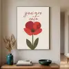 Klaproos - Bloem - Rood - Valentijn Textielframe - compleet frame klein -sfeer1