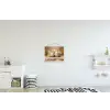 Bloemen - Eieren - Geschilderd textielposter latten blank klein -kinderkamer