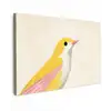 Vogel - Minimalistisch - Geel canvas 2cm klein -z3d