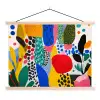 Stippen - Vormen - Modern - Kleuren textielposter latten blank klein -3d