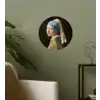 Meisje met de parel - Schilderij - Oude meesters - Vermeer Wandcirkel behangsticker klein -sfeer2