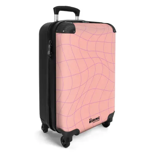 Abstract - Roze line-art NBS - Handbagage koffer - Kinderen Unisex middel -productfoto_3d