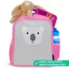 Dierenportret - Koala - grijs Kinderrugzak - Roze middel -inhoud_NL