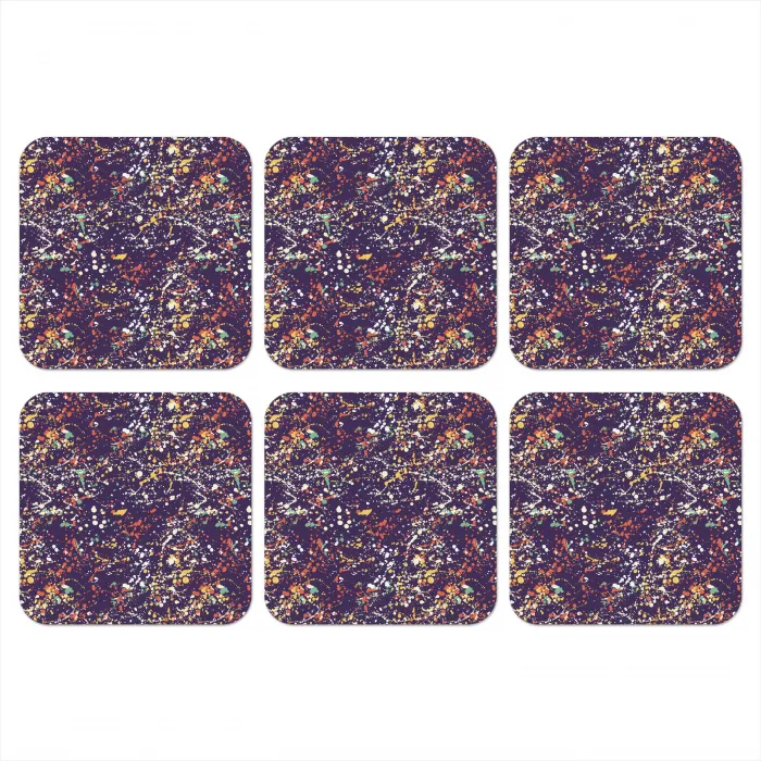 Spat - Abstract - Stippen onderzetter kurk middel 366 -3d
