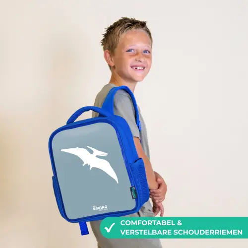 Blauw met Pteranodon dino Kinderrugzak - Blauw middel -sfeer3_NL