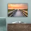 Zonsonderang - Zee - Pad - Gras - Duin - Vogels canvas 2cm klein -sfeer4