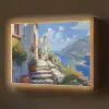 Trap - Huizen - Berglandschap - Zee Light Box met batterij (Wandlamp) middel -z3d_website
