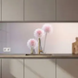 Bloemen - Bollen - Roze keuken achterwand 2 middel zz_3dshopping