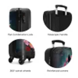 Koffer - Paard - Natuur - Bloemen - Bos - Dieren NBS - Handbagage koffer - Kinderen Unisex middel zzzzzzzbolletjes_ENG