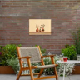 Vazen - Bloemen - Bladeren - Minimalistisch Tuinposter op houten frame 2 cm dik klein -sfeer3