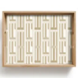 Modern - Geometrisch - Beige Dienblad Rechthoek middel 911 -z3d_shopping