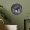 Paard - Magisch - Zwart Akoestische PET Vilt - Rond klein -sfeer2