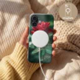 Roos - Bladeren - Dieprood Toughcase MagSafe Apple iPhone 17 klein -USP_MagsafeV