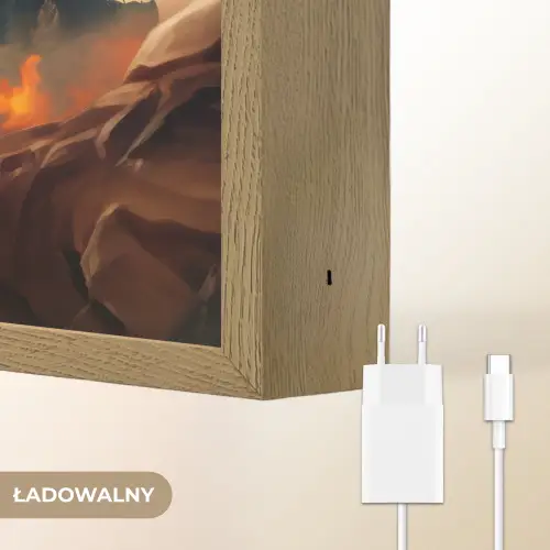 Draak - Auto - Bergen - Vuur Light Box met batterij (Wandlamp kind) middel -USP_websiteoplaadbaarNL