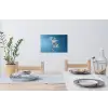 Lelies - Blauw - Glazen Muursticker klein -eettafel