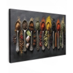 Lepels - Specerijen - Kaneel - Chili Tuinposter op houten frame 2 cm dik klein -3d