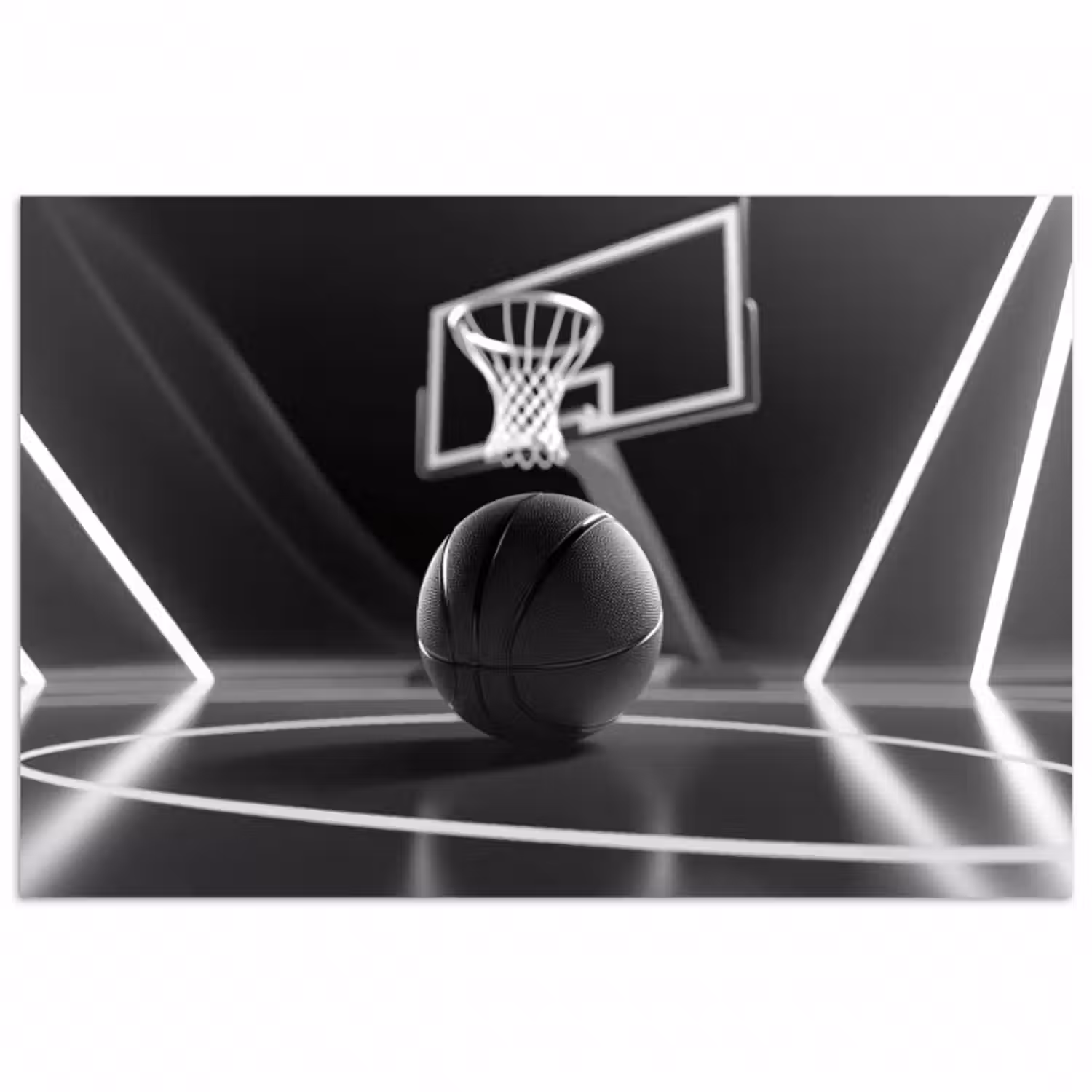 Poster - Basketball - Basketballplatz - Linien